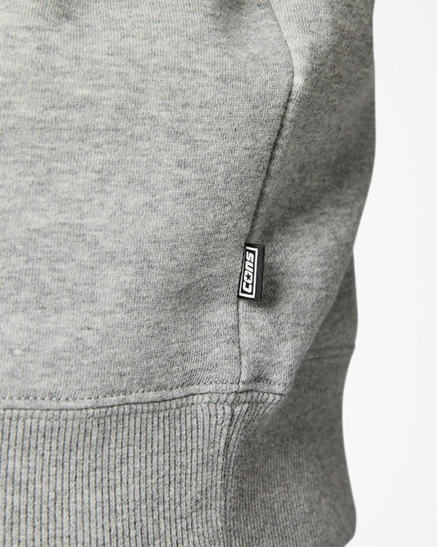 Men's Converse CONS Fleece Pullover Hoodie Grey | AU EC834Q